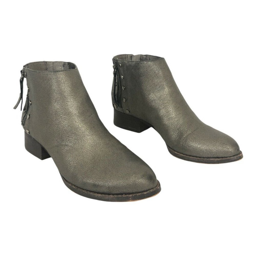 Vince Camuto Metallic Pewter Studded Bootie